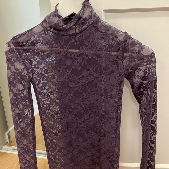 Women's Urban Outfitters Purple Blouse Top - Picture 3 of 5